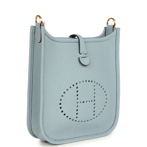 Hermes Evelyne TPM Bleu Lin Clemence Gold Hardware