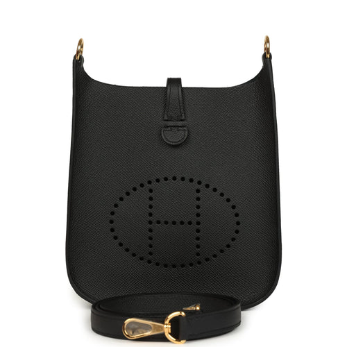 Hermes Evelyne Sellier TPM Black Epsom Gold Hardware