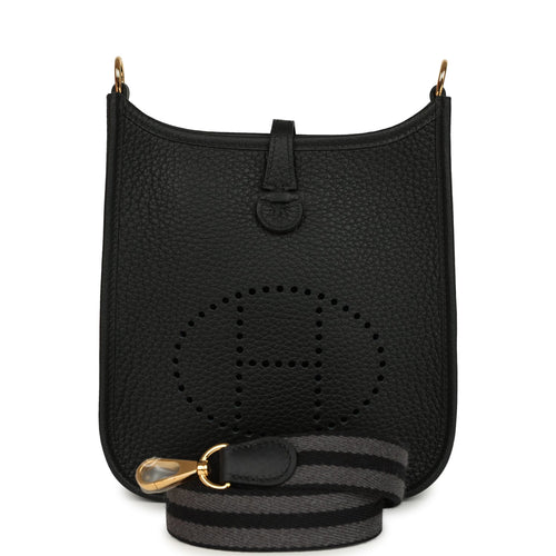 Hermes Evelyne TPM Black Clemence Gold Hardware
