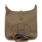 Hermes Evelyne III GM Etoupe Clemence Palladium Hardware