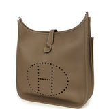 Hermes Evelyne III GM Etoupe Clemence Palladium Hardware
