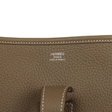 Hermes Evelyne III GM Etoupe Clemence Palladium Hardware
