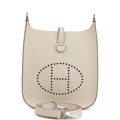 Hermes Evelyne Sellier TPM Craie Epsom Palladium Hardware