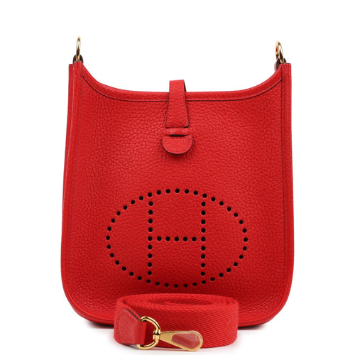 Hermes Evelyne TPM Rouge De Couer Clemence Gold Hardware