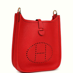 Hermes Evelyne TPM Rouge De Coeur Clemence Gold Hardware
