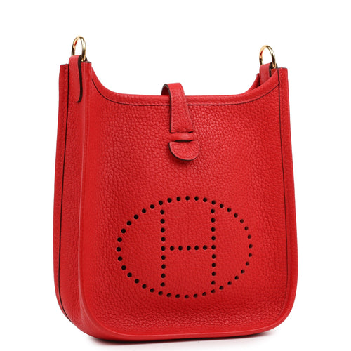 Hermes Evelyne TPM Rouge De Couer Clemence Gold Hardware