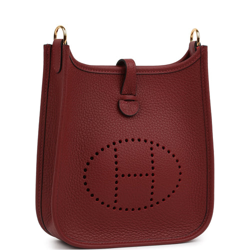 Hermes Evelyne TPM Rouge H Clemence Gold Hardware