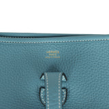 Hermes Evelyne III PM Blue Jean Clemence Gold Hardware