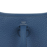 Hermes Evelyne TPM Bleu Tie Clemence Palladium Hardware