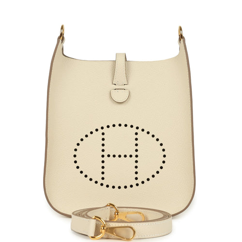 Hermes Evelyne Sellier TPM Craie Epsom Gold Hardware