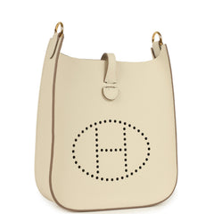 Hermes Evelyne Sellier TPM Craie Epsom Gold Hardware