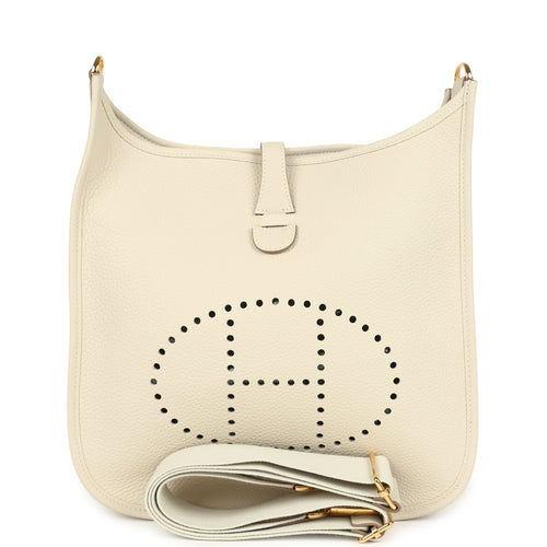 Hermes Evelyne III PM Craie Clemence Gold Hardware