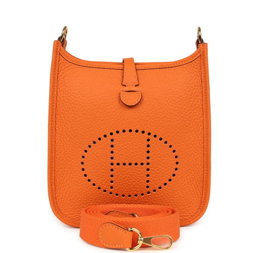 Hermes Evelyne TPM Orange Clemence Gold Hardware