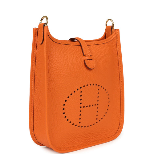 Hermes Evelyne TPM Orange Clemence Gold Hardware