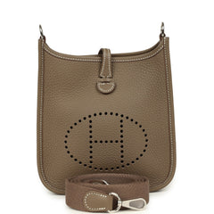 Hermes Evelyne TPM Etoupe Clemence Palladium Hardware