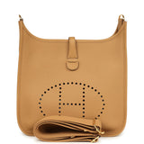 Hermes Evelyne III PM Biscuit Clemence Gold Hardware