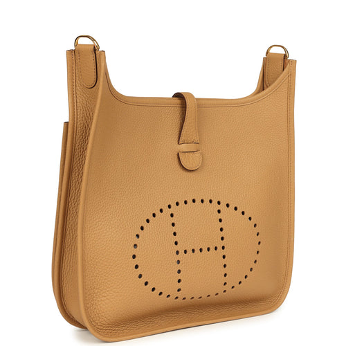 Hermes Evelyne III PM Biscuit Clemence Gold Hardware