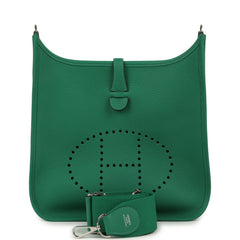 Hermes Evelyne III PM Vert Vertigo Clemence Palladium Hardware