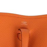 Hermes Evelyne 23 Orange Clemence Palladium Hardware