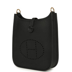 Hermes Evelyne TPM Black Clemence Gold Hardware