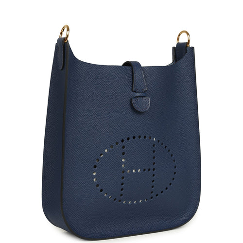 Hermes Evelyne Sellier TPM Bleu Navy Epsom Gold Hardware