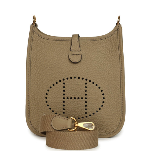 Hermes Evelyne TPM Beige Marfa Clemence Gold Hardware