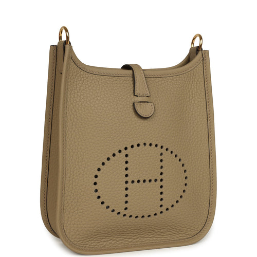 Hermes Evelyne TPM Beige Marfa Clemence Gold Hardware