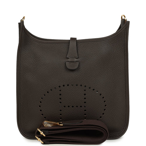 Hermes Evelyne III PM Ebene Clemence Gold Hardware