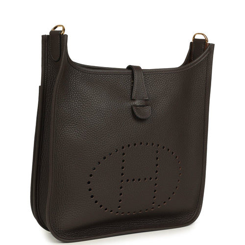 Hermes Evelyne III PM Ebene Clemence Gold Hardware