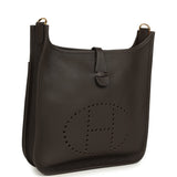 Hermes Evelyne III PM Ebene Clemence Gold Hardware
