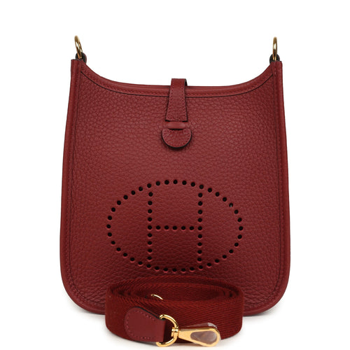 Hermes Evelyne TPM Rouge H Clemence Gold Hardware