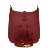 Hermes Evelyne TPM Rouge H Clemence Gold Hardware - Thumbnail View 1