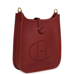 Hermes Evelyne TPM Rouge H Clemence Gold Hardware