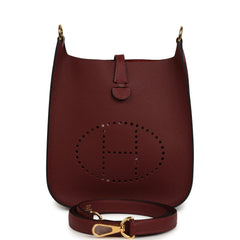 Hermes Evelyne Sellier TPM Rouge H Epsom Gold Hardware