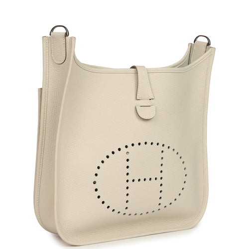 Hermes Evelyne III PM Craie Clemence Palladium Hardware