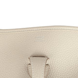 Hermes Evelyne III PM Craie Clemence Palladium Hardware