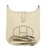 Hermes Evelyne 23 Cream Clemence Palladium Hardware