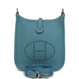 Hermes Evelyne TPM Blue Jean Clemence Palladium Hardware