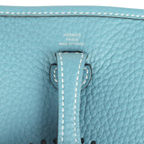 Hermes Evelyne TPM Blue Jean Clemence Palladium Hardware