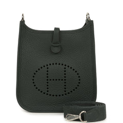 Hermes Evelyne TPM Vert Mangrove Clemence Palladium Hardware