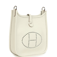 Hermes Evelyne TPM White Clemence Palladium Hardware