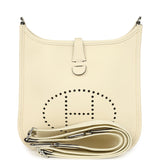 Hermes Evelyne 23 Cream Clemence Palladium Hardware - Thumbnail View 1