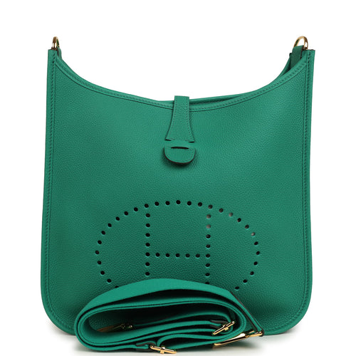 Hermes Evelyne III PM Vert Jade Clemence Gold Hardware