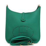 Hermes Evelyne III PM Vert Jade Clemence Gold Hardware - Thumbnail View 1
