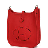 Hermes Evelyne TPM Rouge Radieux Clemence Palladium Hardware - Thumbnail View 5