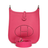 Pre-owned Hermes Evelyne TPM Rose Mexico Maurice Palladium Hardware - Thumbnail View 1