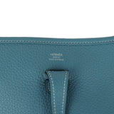 Hermes Evelyne 23 Blue Jean Clemence Palladium Hardware - Thumbnail View 7