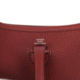 Hermes Evelyne TPM Rouge H Clemence Palladium Hardware - Thumbnail View 7