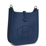 Hermes Evelyne TPM Bleu Tie Clemence Palladium Hardware - Thumbnail View 2
