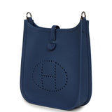 Hermes Evelyne TPM Bleu Tie Clemence Palladium Hardware - Thumbnail View 5